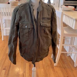 [Harley Davidson] green motto jacket